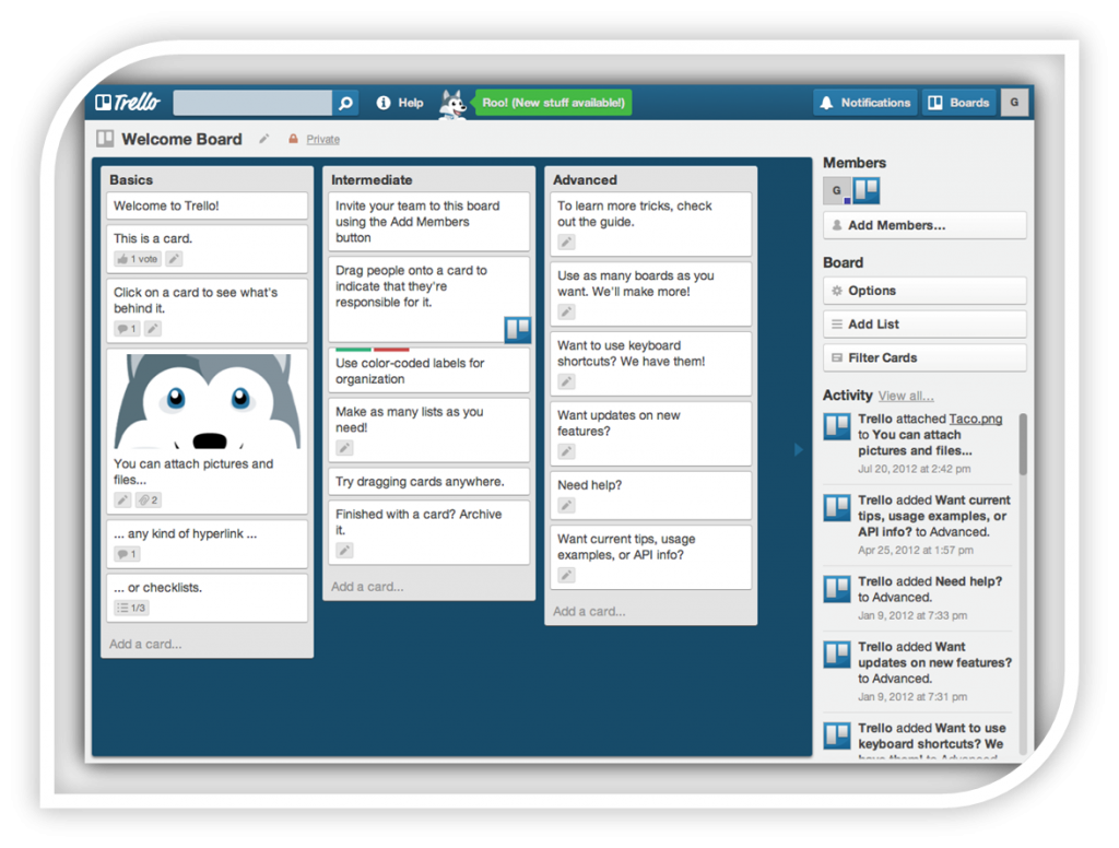trello is one of the great online tools for publishers